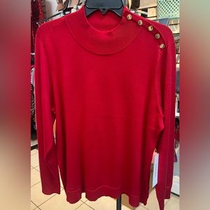 Calvin Klein red sweater top size XL NWT!